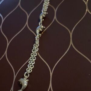 Chic Silver Dolphin Chain Bracelet